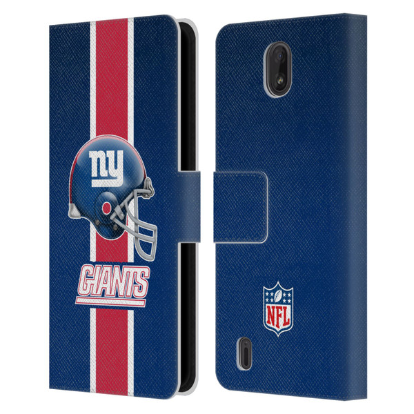 NFL New York Giants Logo Helmet Leather Book Wallet Case Cover For Nokia C01 Plus/C1 2nd Edition