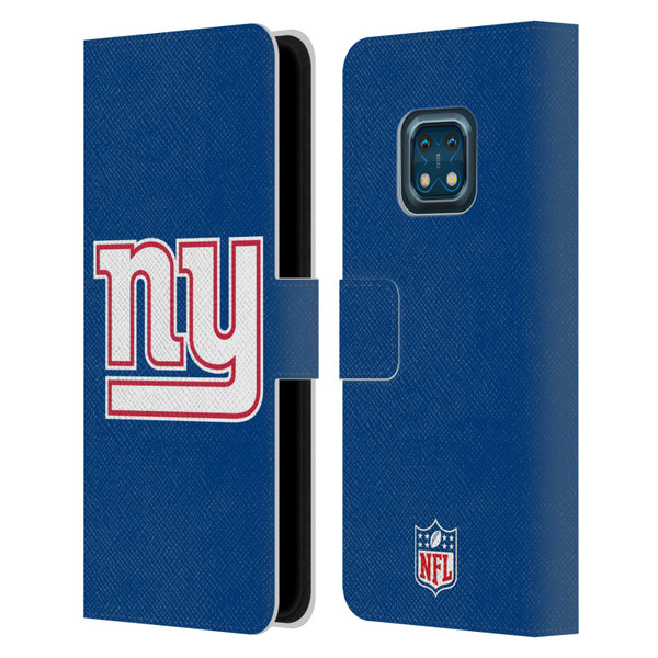NFL New York Giants Logo Plain Leather Book Wallet Case Cover For Nokia XR20