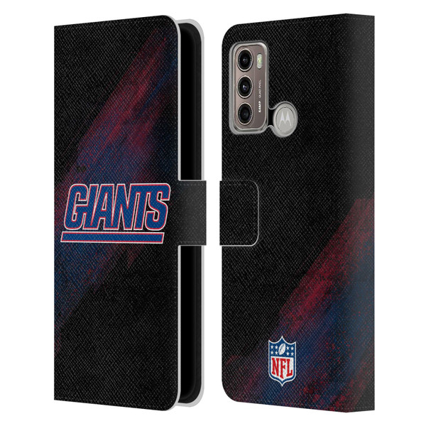 NFL New York Giants Logo Blur Leather Book Wallet Case Cover For Motorola Moto G60 / Moto G40 Fusion