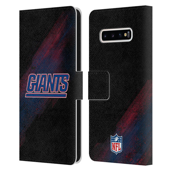 NFL New York Giants Logo Blur Leather Book Wallet Case Cover For Samsung Galaxy S10+ / S10 Plus
