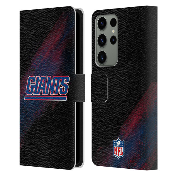NFL New York Giants Logo Blur Leather Book Wallet Case Cover For Samsung Galaxy S23 Ultra 5G