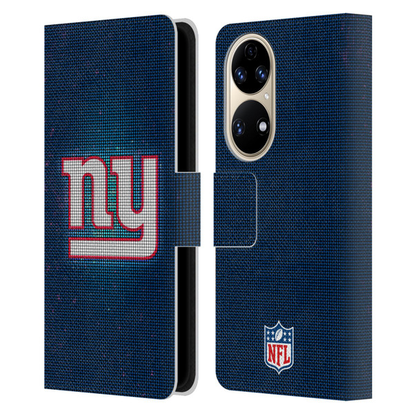 NFL New York Giants Artwork LED Leather Book Wallet Case Cover For Huawei P50