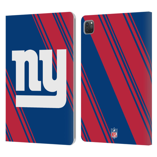 NFL New York Giants Artwork Stripes Leather Book Wallet Case Cover For Apple iPad Pro 11 2020 / 2021 / 2022