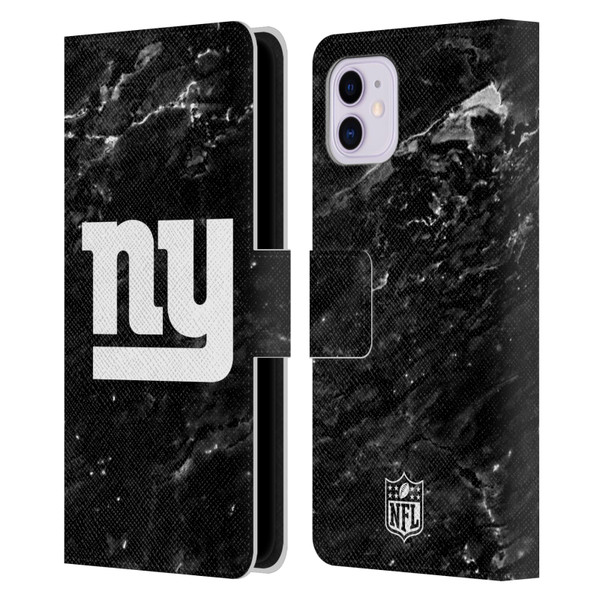 NFL New York Giants Artwork Marble Leather Book Wallet Case Cover For Apple iPhone 11
