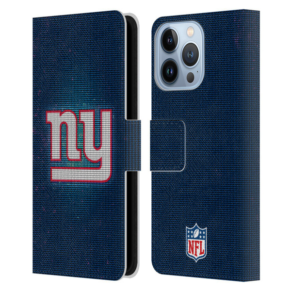 NFL New York Giants Artwork LED Leather Book Wallet Case Cover For Apple iPhone 13 Pro