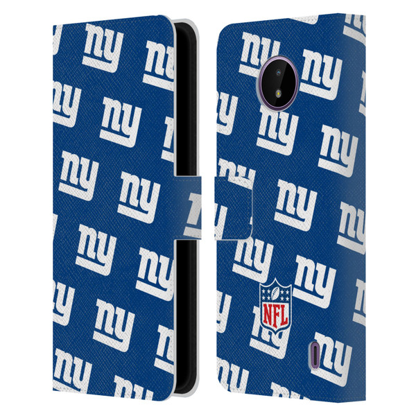 NFL New York Giants Artwork Patterns Leather Book Wallet Case Cover For Nokia C10 / C20