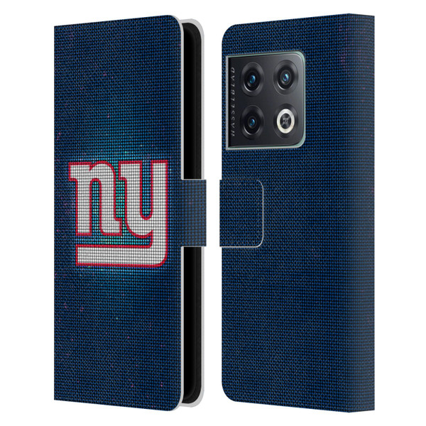 NFL New York Giants Artwork LED Leather Book Wallet Case Cover For OnePlus 10 Pro