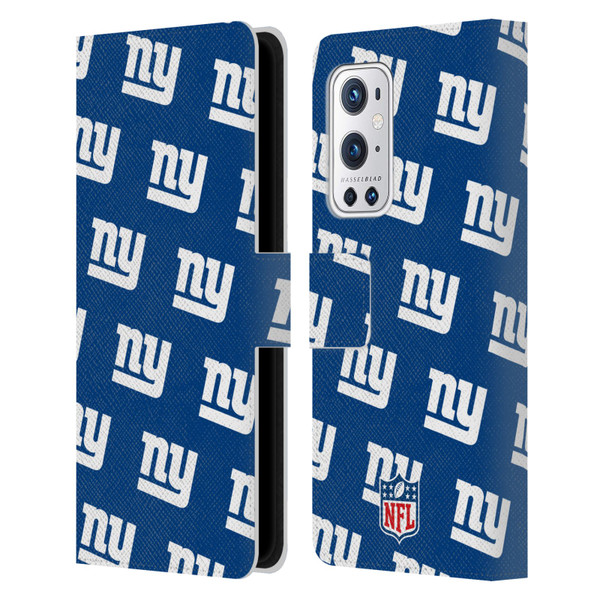 NFL New York Giants Artwork Patterns Leather Book Wallet Case Cover For OnePlus 9 Pro