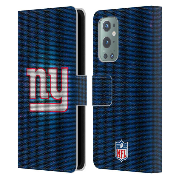 NFL New York Giants Artwork LED Leather Book Wallet Case Cover For OnePlus 9