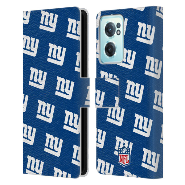 NFL New York Giants Artwork Patterns Leather Book Wallet Case Cover For OnePlus Nord CE 2 5G