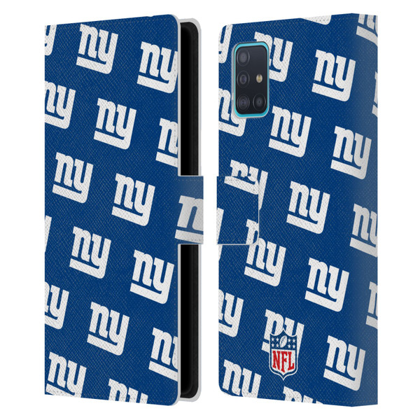 NFL New York Giants Artwork Patterns Leather Book Wallet Case Cover For Samsung Galaxy A51 (2019)