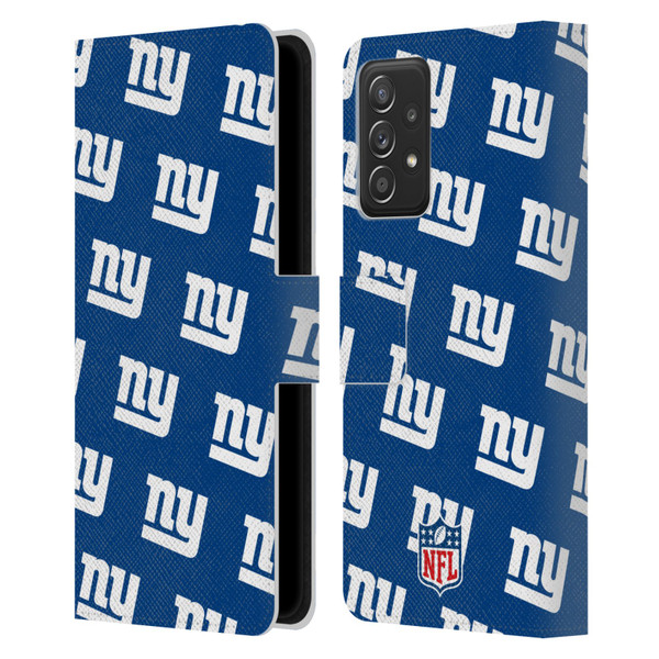 NFL New York Giants Artwork Patterns Leather Book Wallet Case Cover For Samsung Galaxy A53 5G (2022)