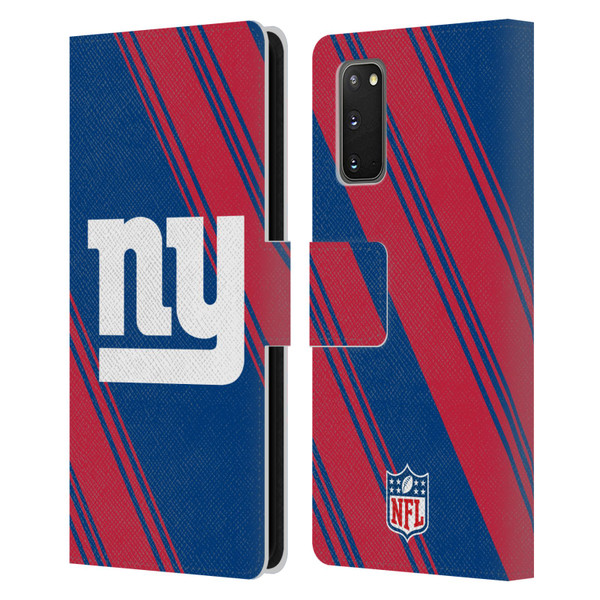 NFL New York Giants Artwork Stripes Leather Book Wallet Case Cover For Samsung Galaxy S20 / S20 5G