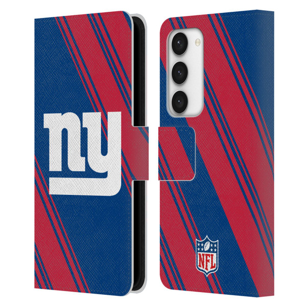 NFL New York Giants Artwork Stripes Leather Book Wallet Case Cover For Samsung Galaxy S23 5G