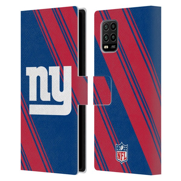 NFL New York Giants Artwork Stripes Leather Book Wallet Case Cover For Xiaomi Mi 10 Lite 5G