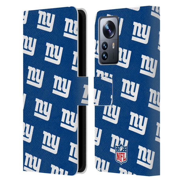 NFL New York Giants Artwork Patterns Leather Book Wallet Case Cover For Xiaomi 12 Pro