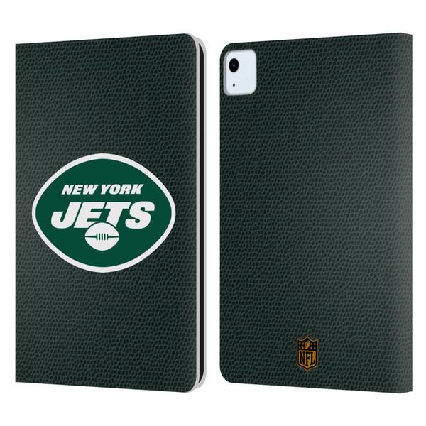 NFL New York Jets Logo Football Leather Book Wallet Case Cover For Apple iPad Air 2020 / 2022