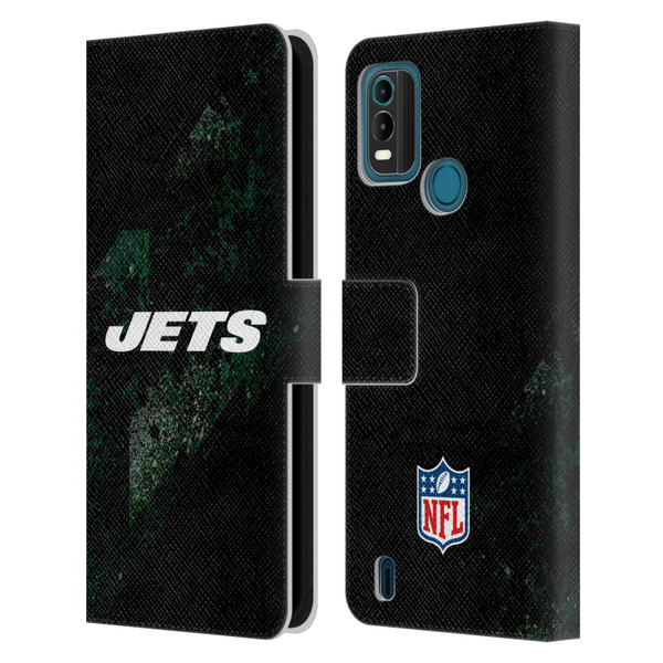 NFL New York Jets Logo Blur Leather Book Wallet Case Cover For Nokia G11 Plus