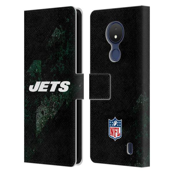 NFL New York Jets Logo Blur Leather Book Wallet Case Cover For Nokia C21