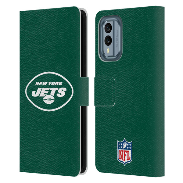 NFL New York Jets Logo Plain Leather Book Wallet Case Cover For Nokia X30