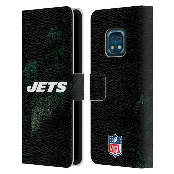 NFL New York Jets Logo Blur Leather Book Wallet Case Cover For Nokia XR20