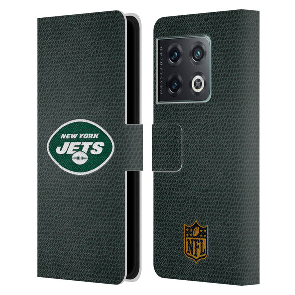 NFL New York Jets Logo Football Leather Book Wallet Case Cover For OnePlus 10 Pro