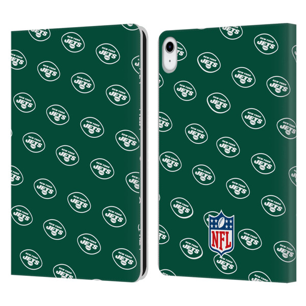 NFL New York Jets Artwork Patterns Leather Book Wallet Case Cover For Apple iPad 10.9 (2022)
