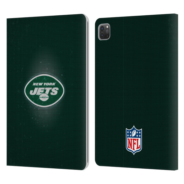 NFL New York Jets Artwork LED Leather Book Wallet Case Cover For Apple iPad Pro 11 2020 / 2021 / 2022