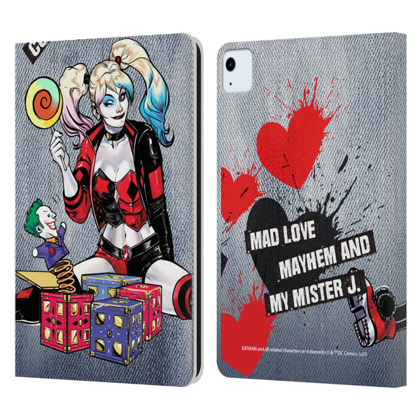 Batman DC Comics Harley Quinn Graphics Toys Leather Book Wallet Case Cover For Apple iPad Air 11 2020/2022/2024