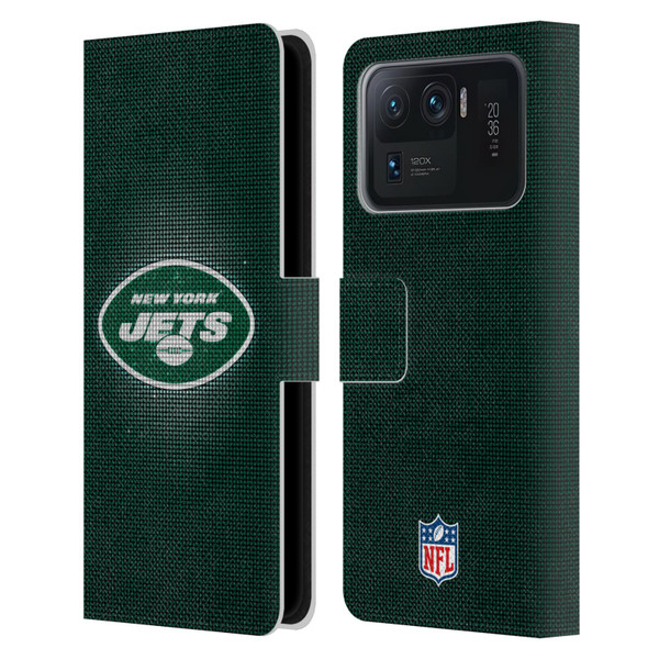 NFL New York Jets Artwork LED Leather Book Wallet Case Cover For Xiaomi Mi 11 Ultra