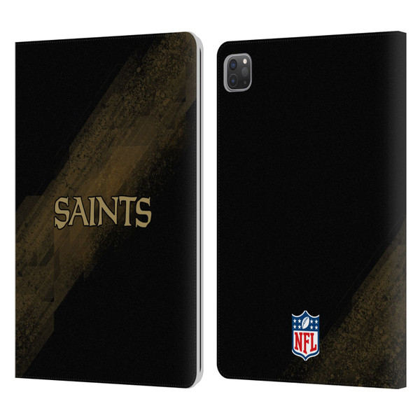 NFL New Orleans Saints Logo Blur Leather Book Wallet Case Cover For Apple iPad Pro 11 2020 / 2021 / 2022
