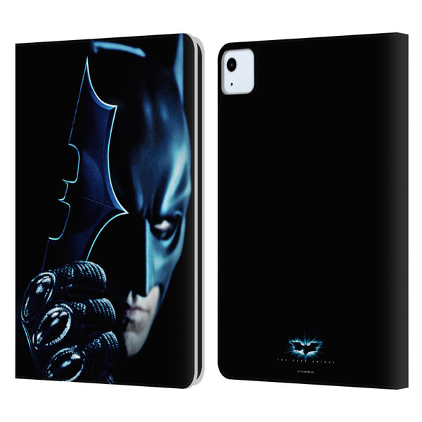 The Dark Knight Key Art Batman Batarang Leather Book Wallet Case Cover For Apple iPad Air 2020 / 2022