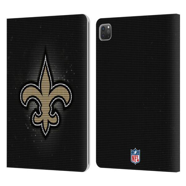 NFL New Orleans Saints Artwork LED Leather Book Wallet Case Cover For Apple iPad Pro 11 2020 / 2021 / 2022