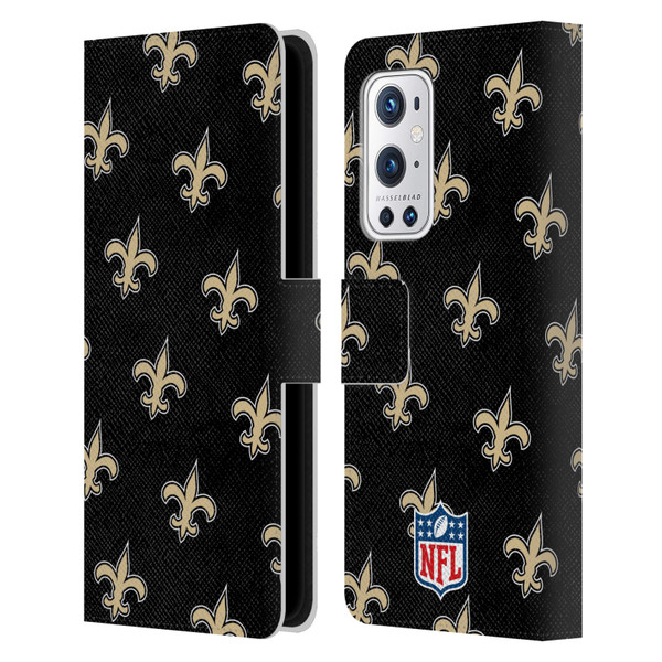 NFL New Orleans Saints Artwork Patterns Leather Book Wallet Case Cover For OnePlus 9 Pro