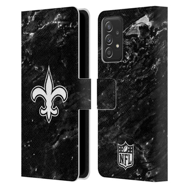 NFL New Orleans Saints Artwork Marble Leather Book Wallet Case Cover For Samsung Galaxy A53 5G (2022)