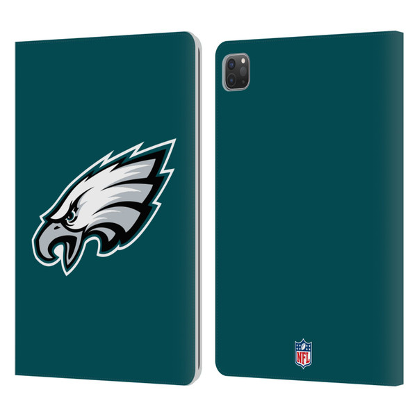 NFL Philadelphia Eagles Logo Plain Leather Book Wallet Case Cover For Apple iPad Pro 11 2020 / 2021 / 2022