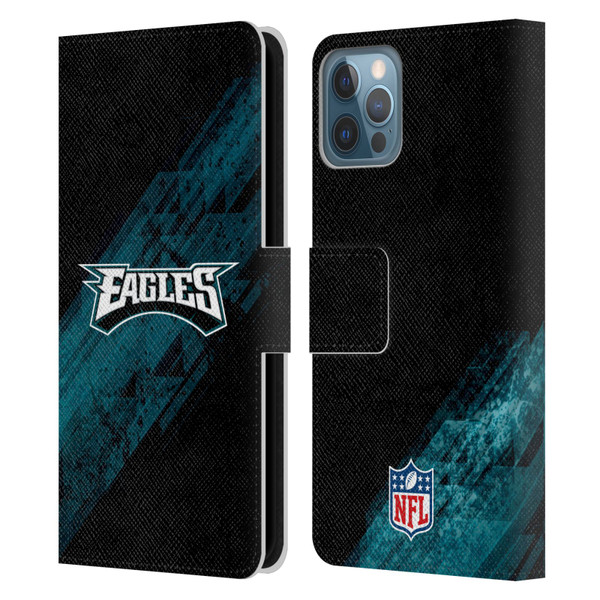 NFL Philadelphia Eagles Logo Blur Leather Book Wallet Case Cover For Apple iPhone 12 / iPhone 12 Pro