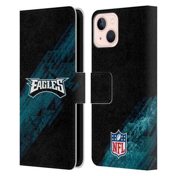 NFL Philadelphia Eagles Logo Blur Leather Book Wallet Case Cover For Apple iPhone 13