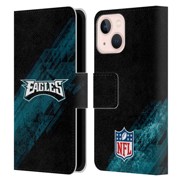 NFL Philadelphia Eagles Logo Blur Leather Book Wallet Case Cover For Apple iPhone 13 Mini