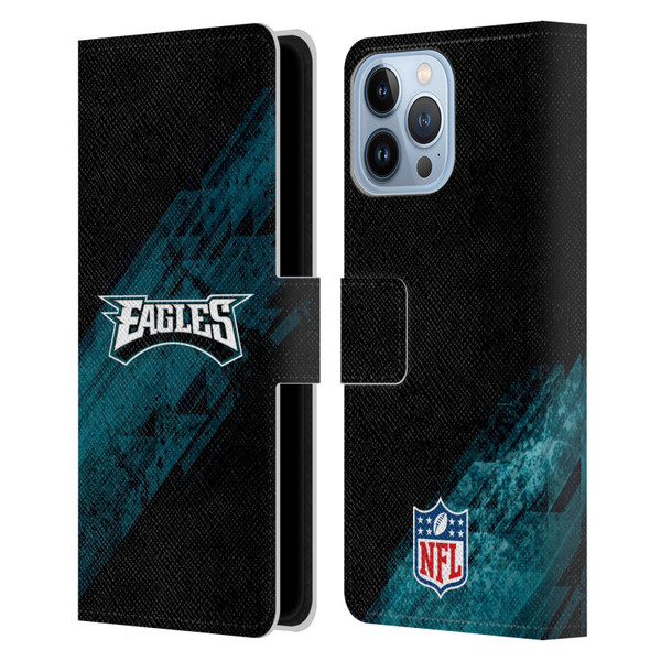 NFL Philadelphia Eagles Logo Blur Leather Book Wallet Case Cover For Apple iPhone 13 Pro Max