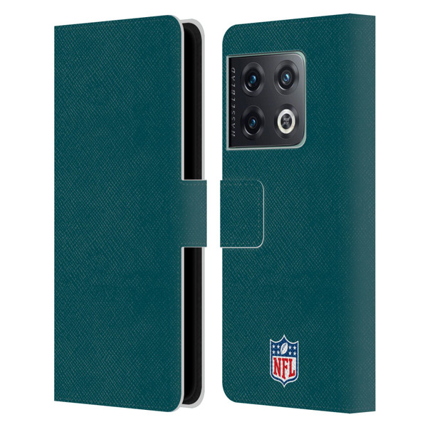 NFL Philadelphia Eagles Logo Plain Leather Book Wallet Case Cover For OnePlus 10 Pro