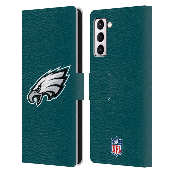 NFL Philadelphia Eagles Logo Plain Leather Book Wallet Case Cover For Samsung Galaxy S21+ 5G