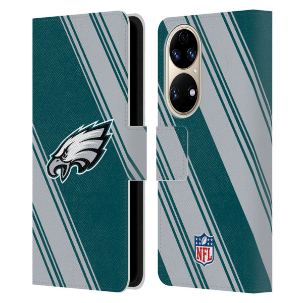 NFL Philadelphia Eagles Artwork Stripes Leather Book Wallet Case Cover For Huawei P50
