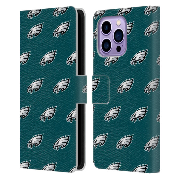 NFL Philadelphia Eagles Artwork Patterns Leather Book Wallet Case Cover For Apple iPhone 14 Pro Max