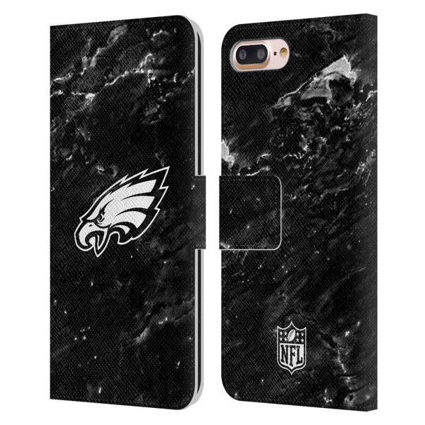 NFL Philadelphia Eagles Artwork Marble Leather Book Wallet Case Cover For Apple iPhone 7 Plus / iPhone 8 Plus