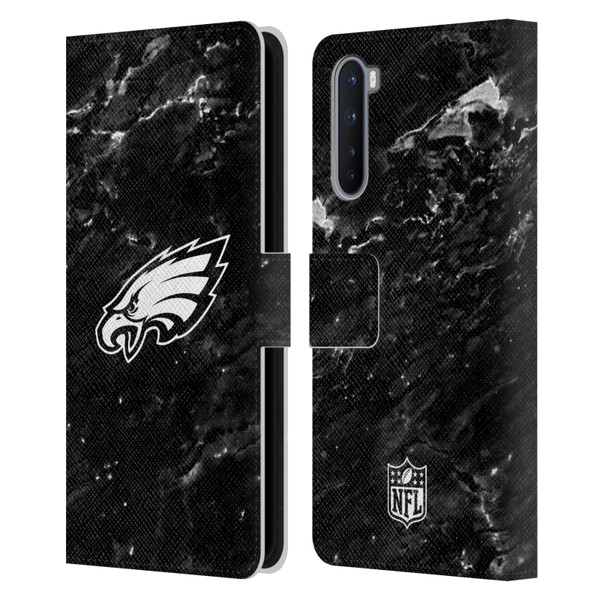 NFL Philadelphia Eagles Artwork Marble Leather Book Wallet Case Cover For OnePlus Nord 5G