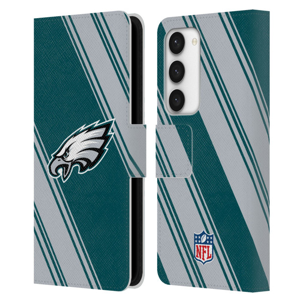 NFL Philadelphia Eagles Artwork Stripes Leather Book Wallet Case Cover For Samsung Galaxy S23 5G