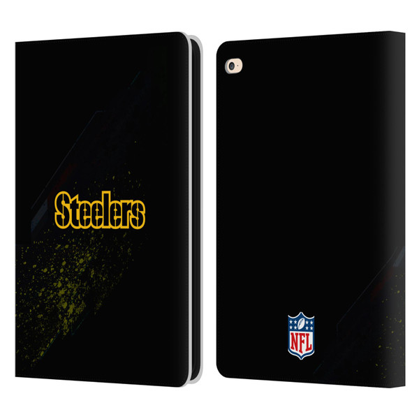 NFL Pittsburgh Steelers Logo Blur Leather Book Wallet Case Cover For Apple iPad Air 2 (2014)