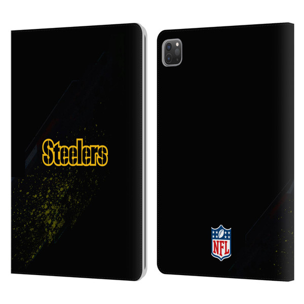 NFL Pittsburgh Steelers Logo Blur Leather Book Wallet Case Cover For Apple iPad Pro 11 2020 / 2021 / 2022