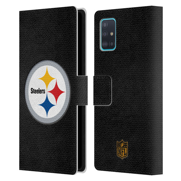 NFL Pittsburgh Steelers Logo Football Leather Book Wallet Case Cover For Samsung Galaxy A51 (2019)